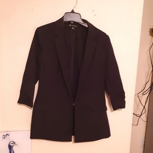 Blazer ruffled mid sleeve